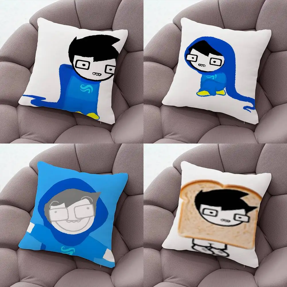 

John Egbert H-Homestuck Pillow Case Silky Short Plush With Invisible Zipper Dustproof Sofa Cushion Cover For Home Decor