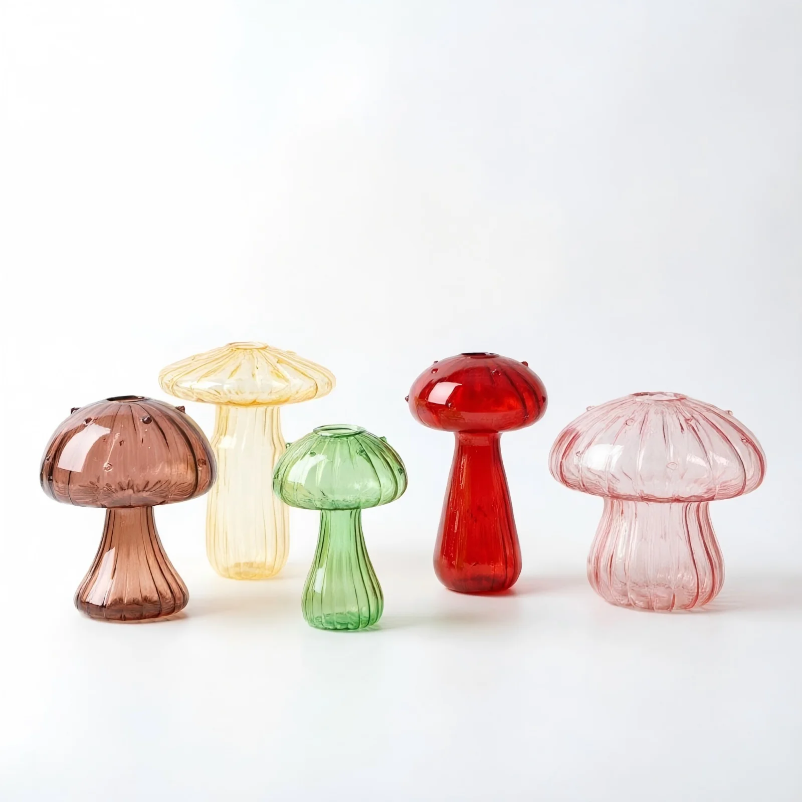 Gorgeous Mushroom Planter With Unique Hand-blown Glass Mushroom Vases Home Decor Propagation Fill