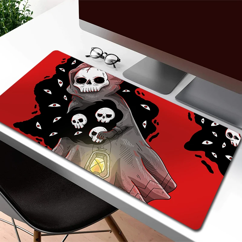 Skull Large Gaming Mousepad Snake Mousepad Gamer Rubber Computer Mouse Mat Game Locking Edge Desk Mat Big Office Keyboard Mats