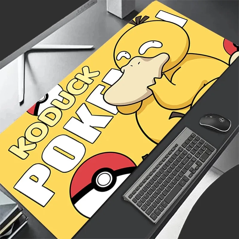 Neues Mauspad, größer, XXL, 900 x 400, Speed-PC-Computertastatur-Pad, Anime P-pokemonS P-psyduck Schreibtischunterlage, Gaming-Zubehör, Mauspad