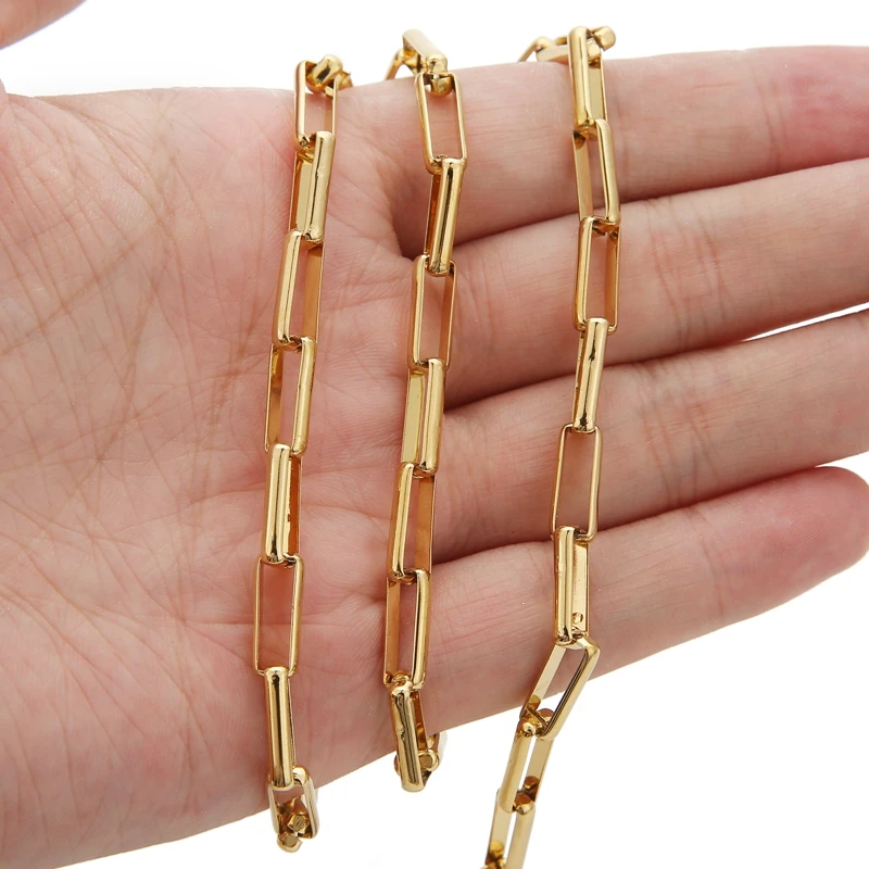 1 Meter lange Edelstahl-Boxketten, Gliederketten in Großpackung, DIY-Schmuckherstellung, Armbänder, Zubehör, Bastelbedarf – Detail 6
