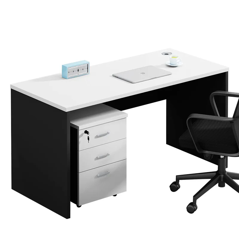 

Office staff simple two or four computer desk and chair combination