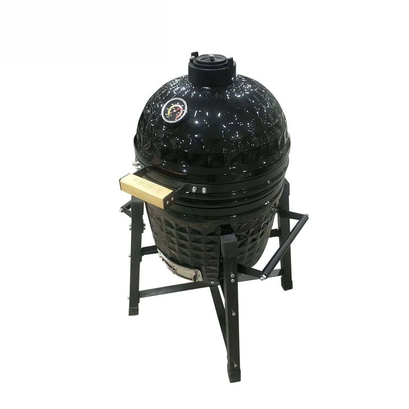 AUPLEXkamadogrill 15 Inch Ceramic Grill Balcony BBQ Party Smoke Grill Portable Grill