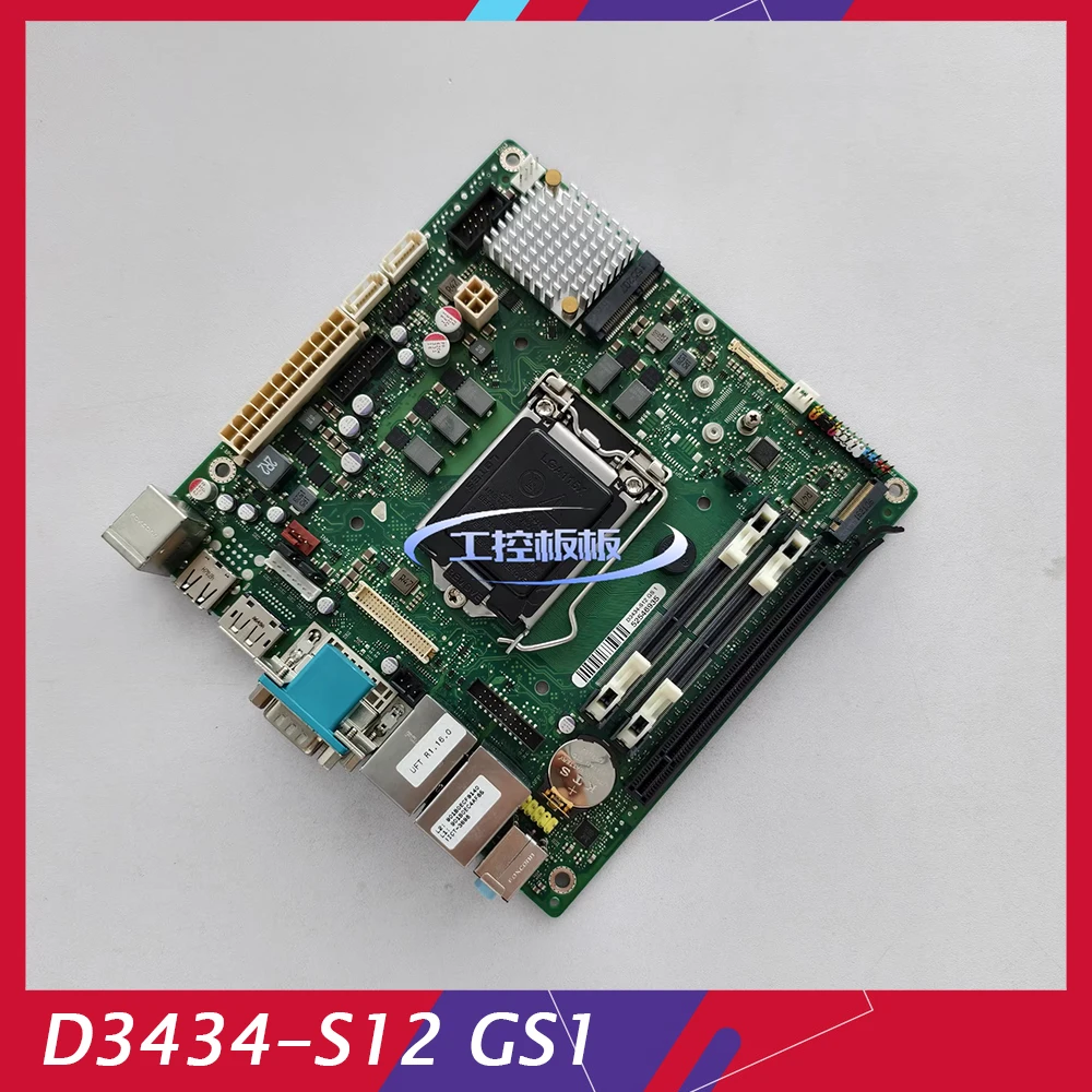 D3434-S12 GS1 Industrial Control Motherboard Dual Gigabit Network Ports USB 3.0 DVI DDR4