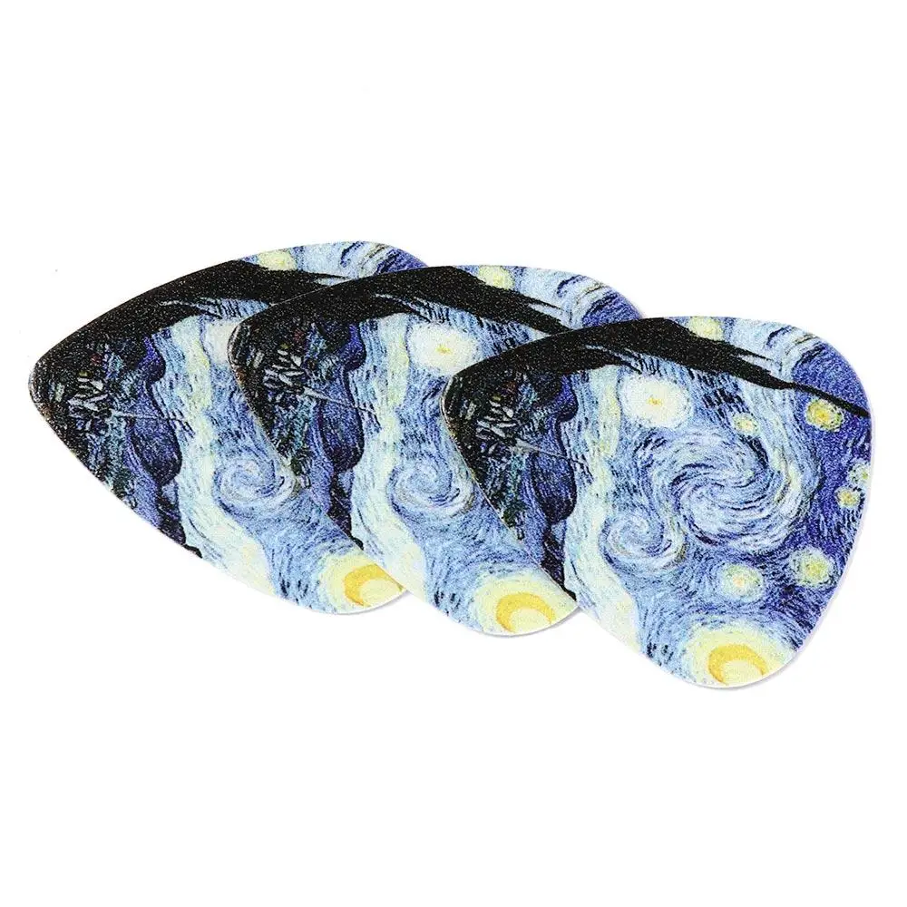 Sound Classical Electric Bass Guitars Accessories Finger Guitar Pick Electric Guitar Picks Acoustic Guitar Pick Star Sky Design