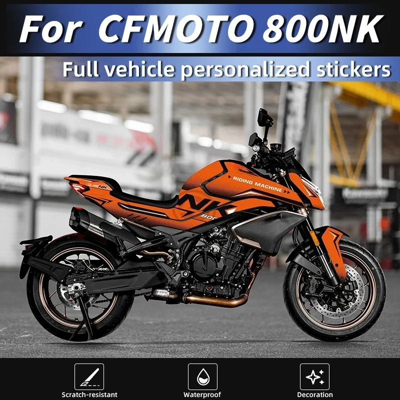 

For 23/25 CFMOTO 800NK Reflective Full Body Graphics High-Fit Adhesive Various Styles Anti-Scratch Decor Mod Accessories