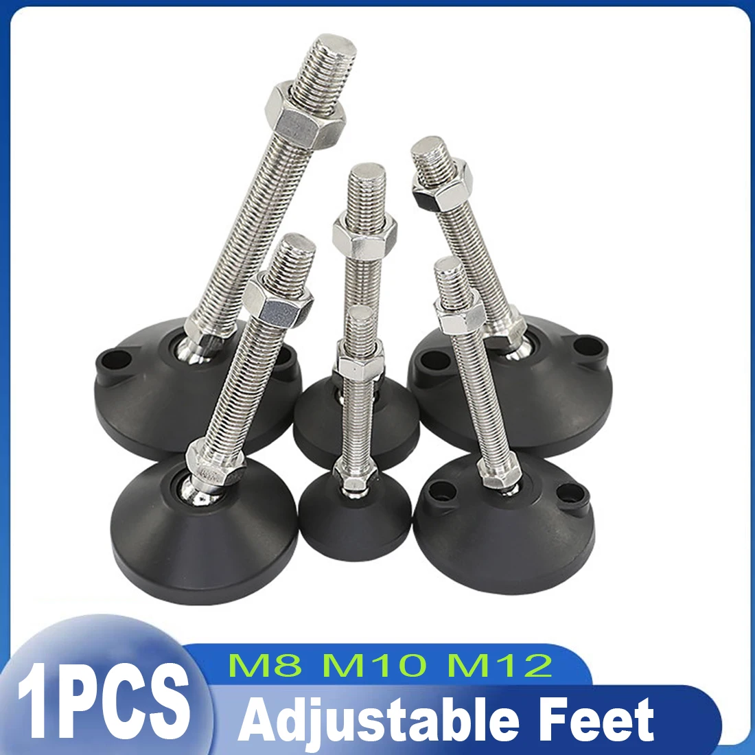 1pcs Universal Joint Adjustable Furniture Leveling Feet Swivel Base Articulating Lathe Leg Pads Table Chair Adjust Leveler Foot