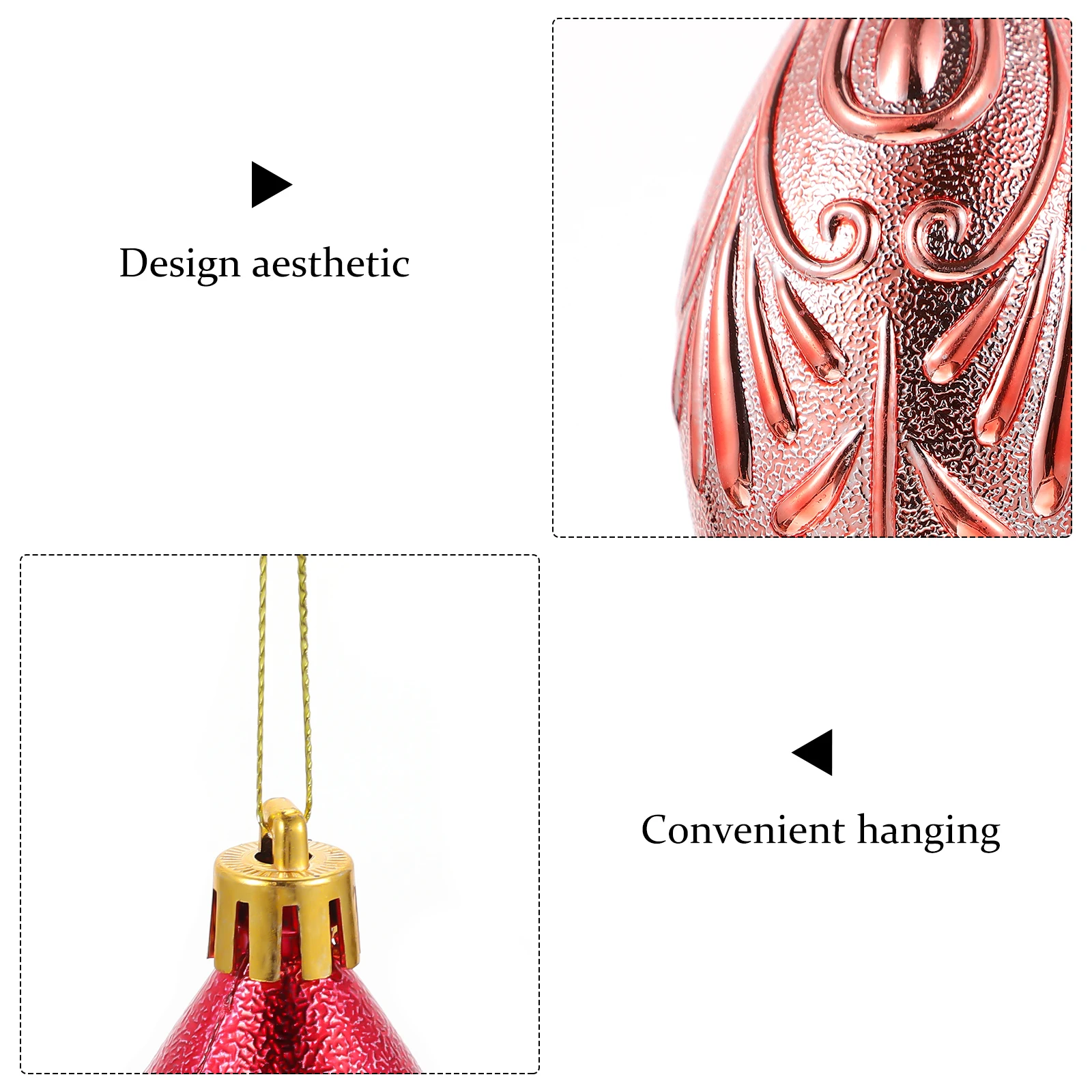 

8pcs Christmas Ball Pendants Xmas Tree Decor Hanging Party Supplies Ornament Decoration For Home Office Fireplace Wall Door