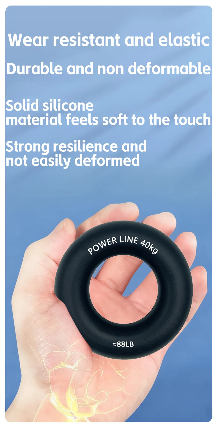 Silikon-Fingertrainer-Ring Handgelenk-Fingertrainer Handmuskel-Stärkungsring Übungs-Karpaltunnel-Expander Fitness-Trainingsgerät – Detail 6