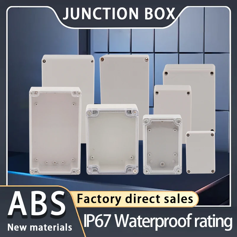 Ip67 Outdoor Waterproof Electrical Junction Box Plastic ABS Junction Box Screw Cable Custom Waterproof Junction Box