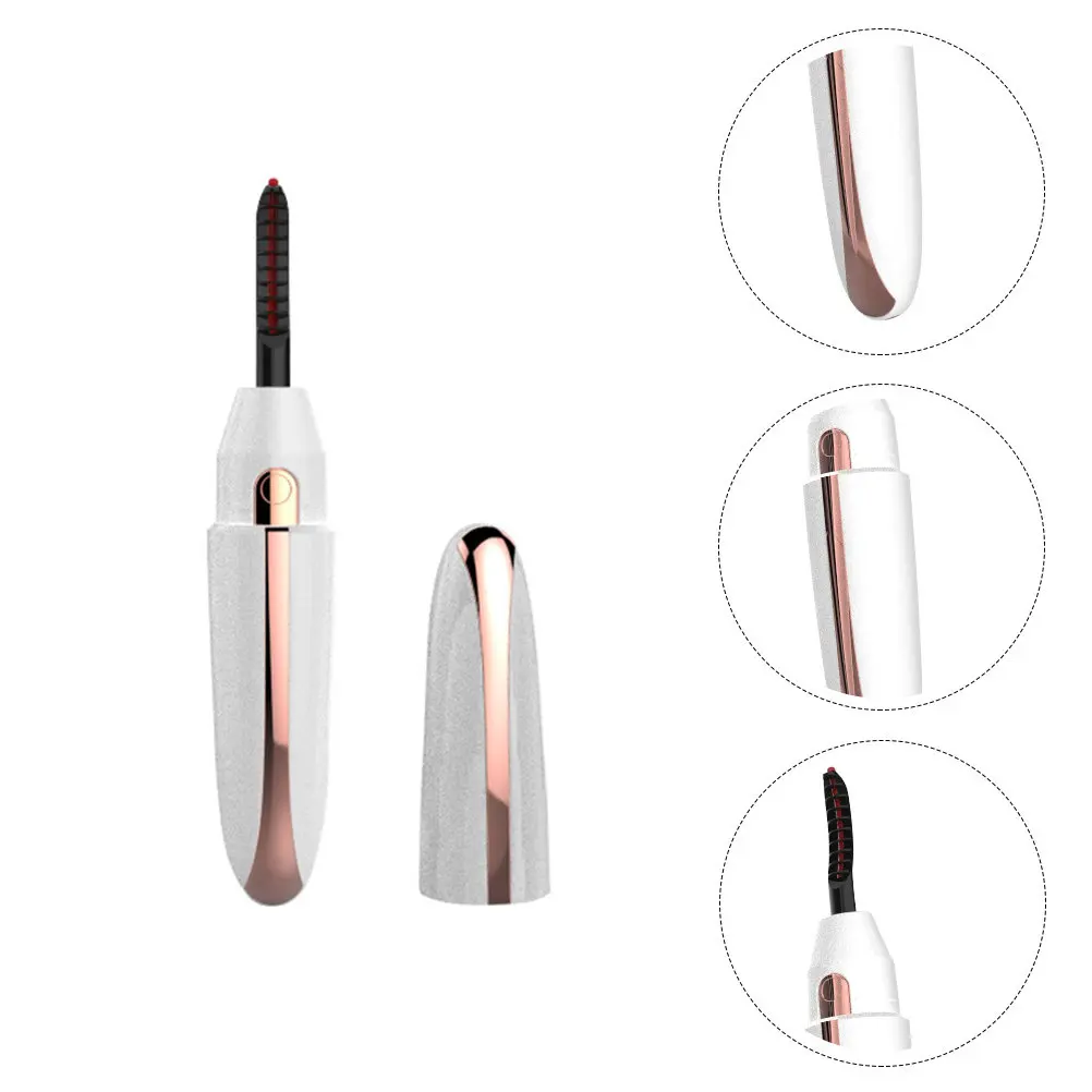 

1Set Fast Heat Rechargeable Eyelash Curler USB Charging Electric Curling Clip Multiple Temp Protection Safe for Lashes Easy Grip