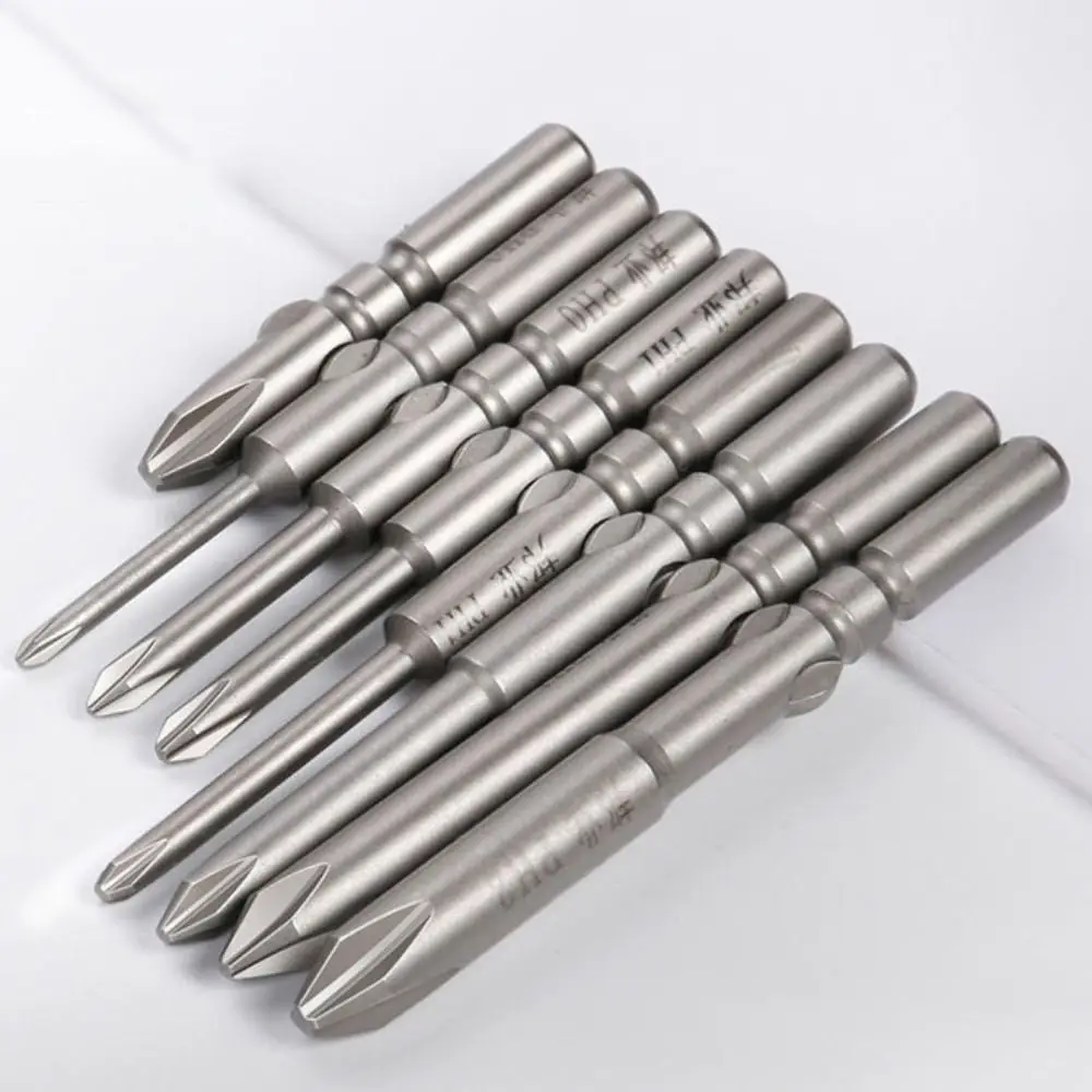Length 60mm Screwdriver Bit Multiple Sizes S2 Material Magnetic Screwdriver Bit No Slipping High Hardness