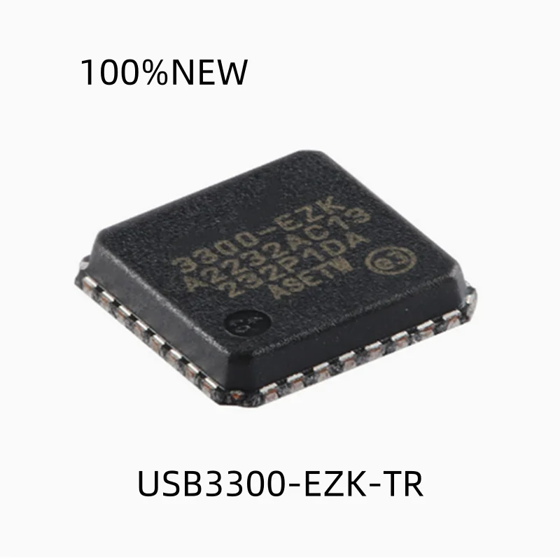 (5Pcs) 100% New Usb3300-Ezk-Tr 3300-Ezk Qfn-32 High-Speed USB 2.0 Physical Layer Transceiver Chip Ic