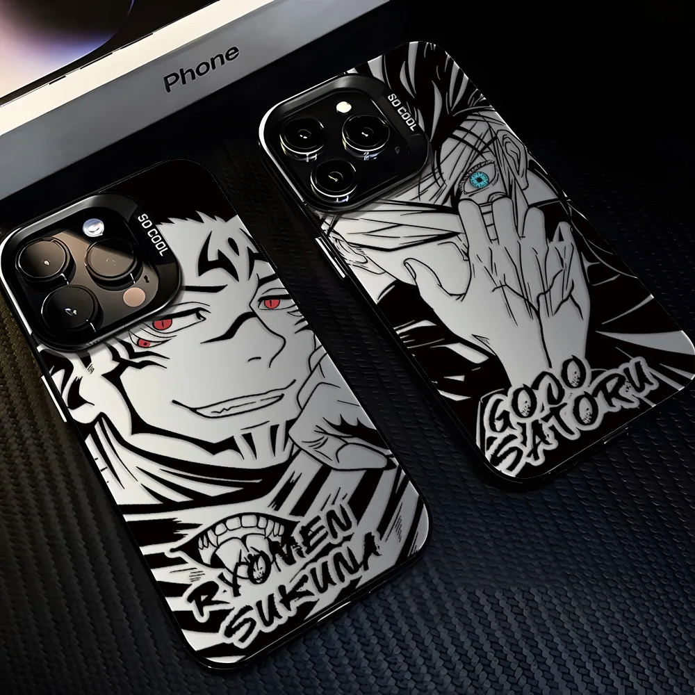 Anime Jujutsu Kaisen Gojo Phone Case For iPhone 16 15 14 13 12 11 mini Pro Max X XR XSMAX 8 7 Plus Anti Fall Matte Back Cover