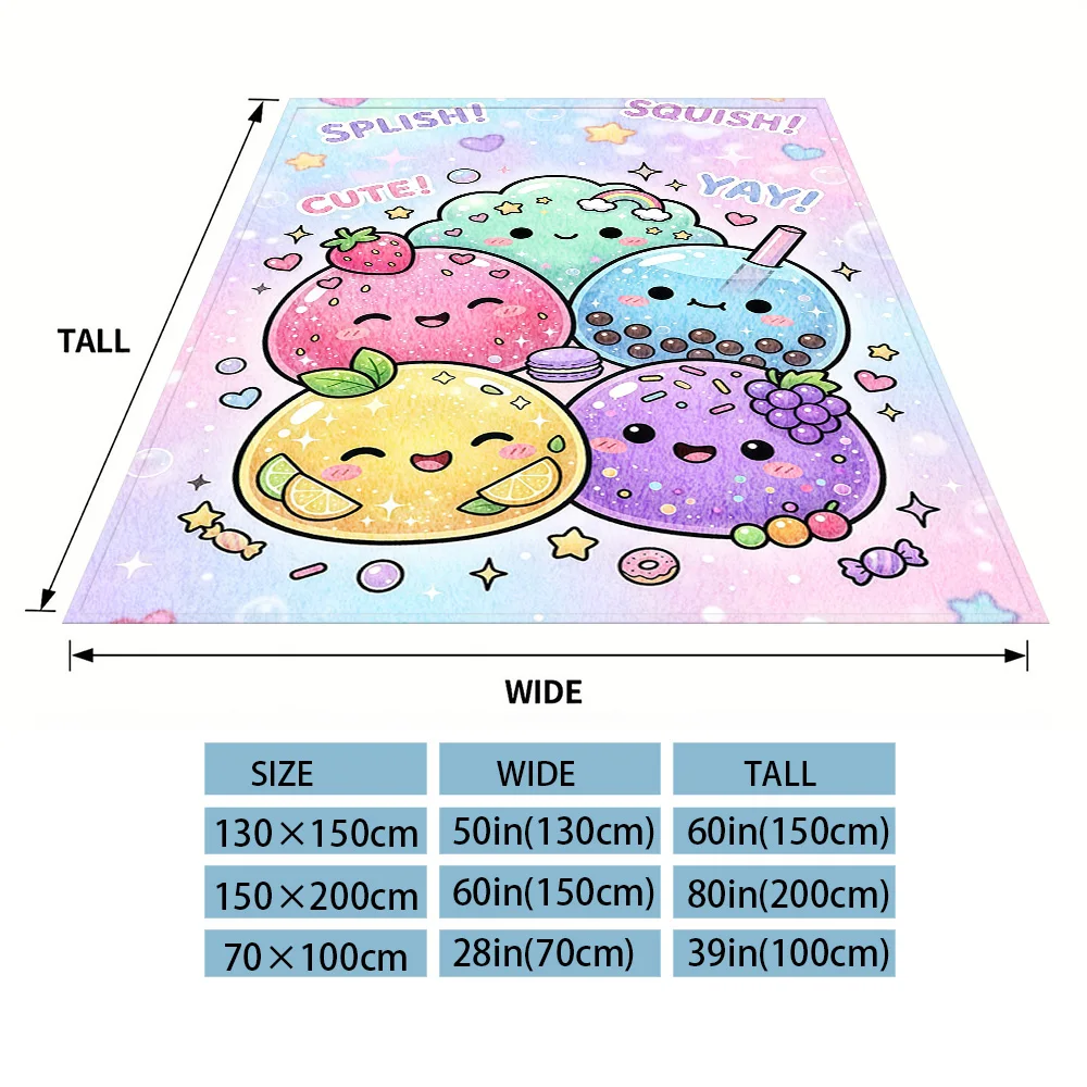 Sweet Slime Nap Blanket,Flannel Blanket,Suitable For Sofas,Beds,Cars,Rooms,Offices,Camping,Exquisite Gift Blankets