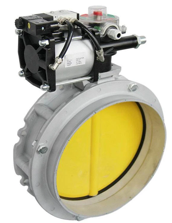 

DN150, DN250 DN350 single and double flange manufacturing pneumatic butterfly valve