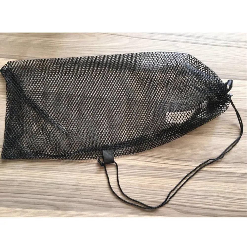 

Breathable Nylon Mesh Bag for Snorkeling Fins Diving Training Gear Fast Dry High Strength 20Kg Load Capacity Travel Tote Black