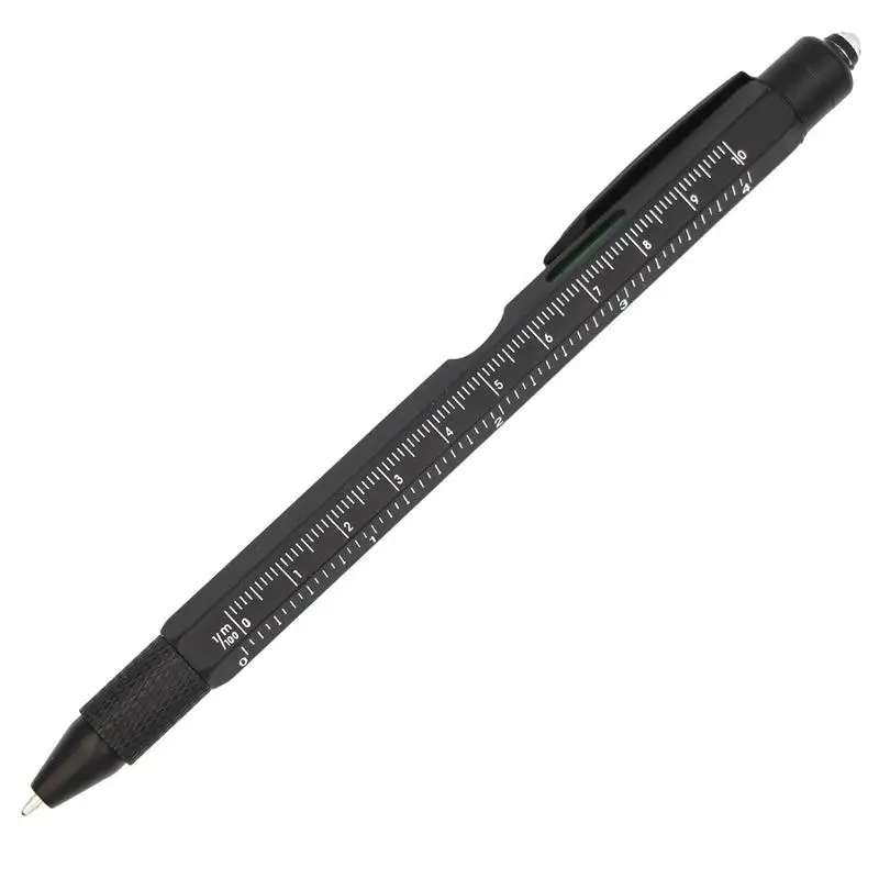 9 In1 Multifunction Ballpoint Pen With Modern Handheld Tool Measure Technical Ruler Screwdriver Touch Screen Stylus Spirit Level