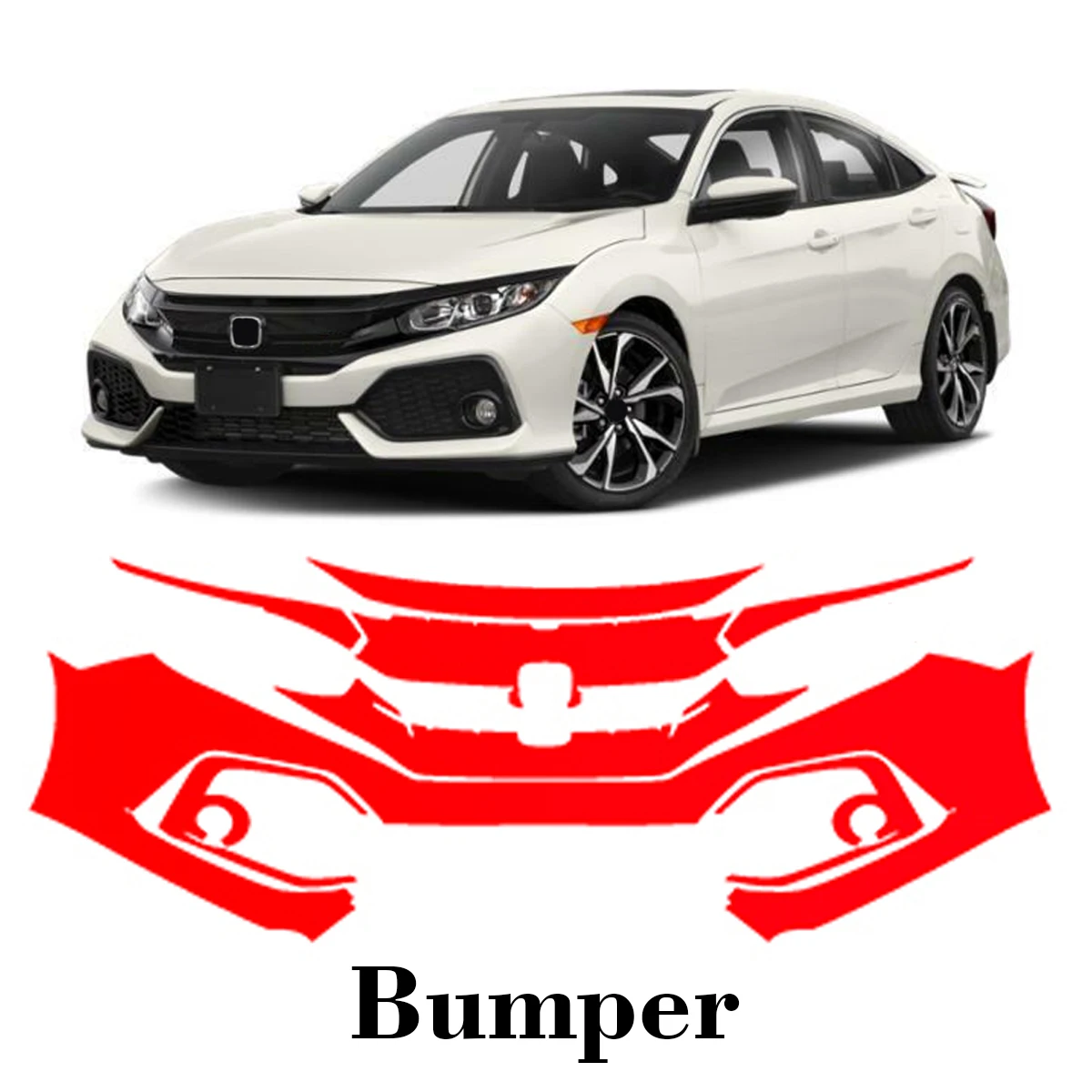 

Car Precut Paint Protection Film Front Bumper Anti-scratch Exterior TPU PPF For Honda Civic SI Sedan 2017-2019