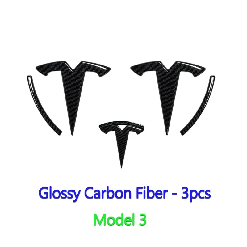 ABS Voor Tesla Model 3 Model Y Auto Overlay Sticker Motorkap Cover Embleem Stuurwiel Kofferbak Badge Gemodificeerde Decoratie