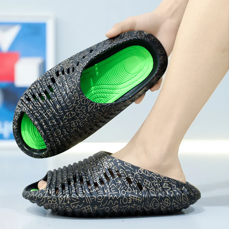 Summer Slippers For Men Women Eva Soft Bottom Indoor Home Slides Sandals Light Beach Shoes Male Slippers Flip Flops Big Size 45