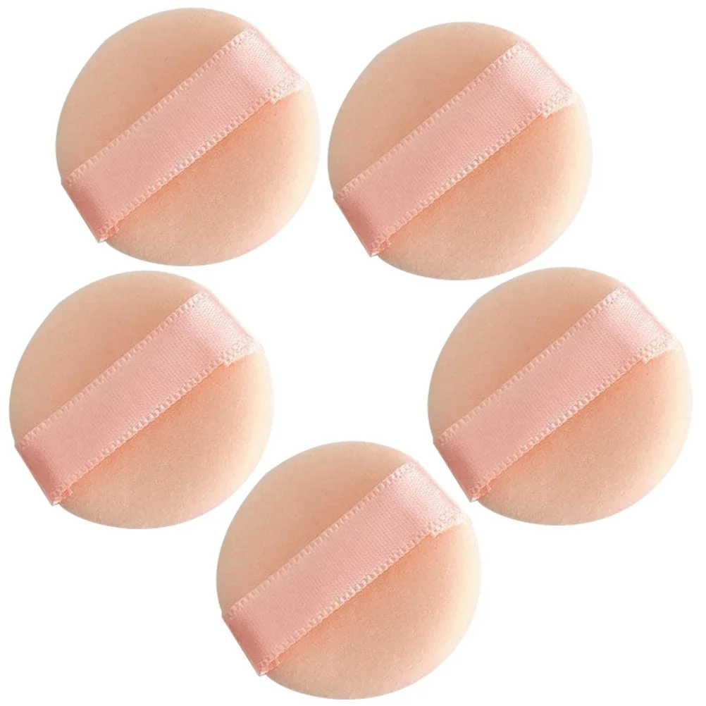 5 stücke Mini Puderquaste Beflockung Make-Up Schwämme Für Gesicht Foundation Blending Frauen Tragbare Make-Up-Tools