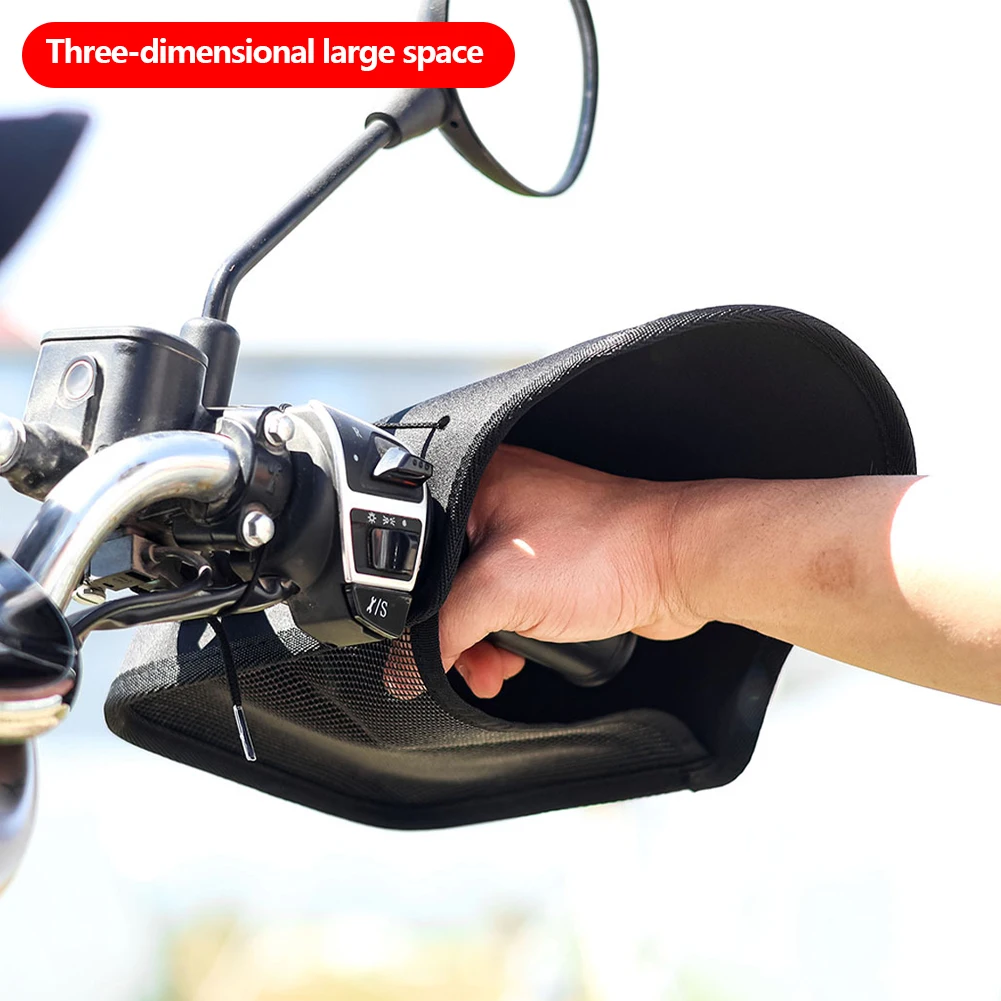 1 Pair Summer Motorcycle Handlebar Muffs UV Resistant Windproof Sun Protection Hand Covers Handguards