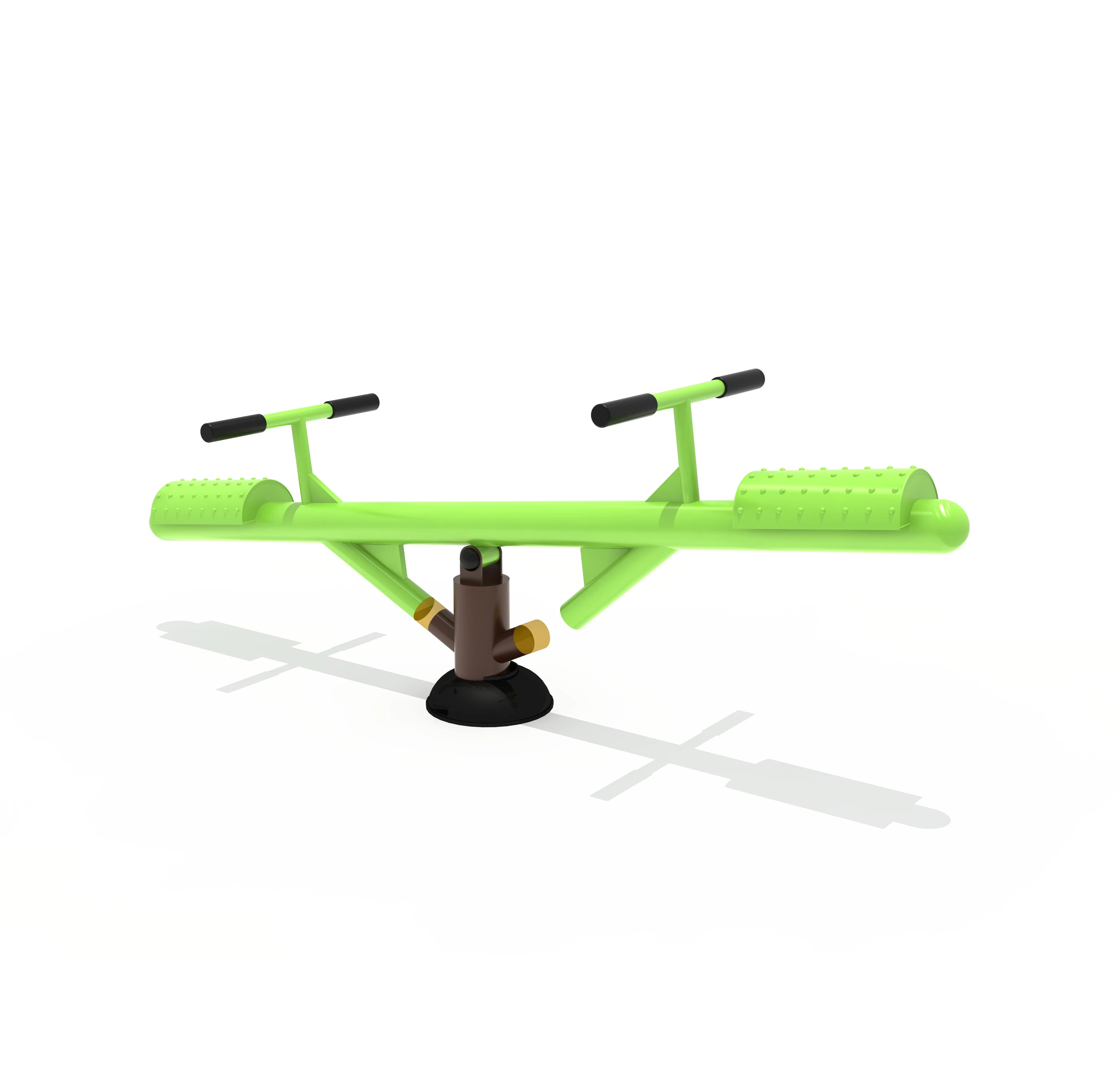 Durable Steel Outdoor Fitness Equipment - Double Split Set for Park & Community Entertainment