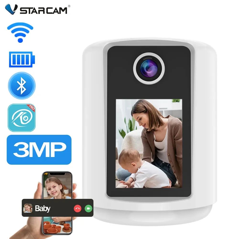 

VStarcam New 2MP Bidirection Video Call Camera More Light WiFi Waterproof Dustproof Smart Home Night Vision Phone App CV311S