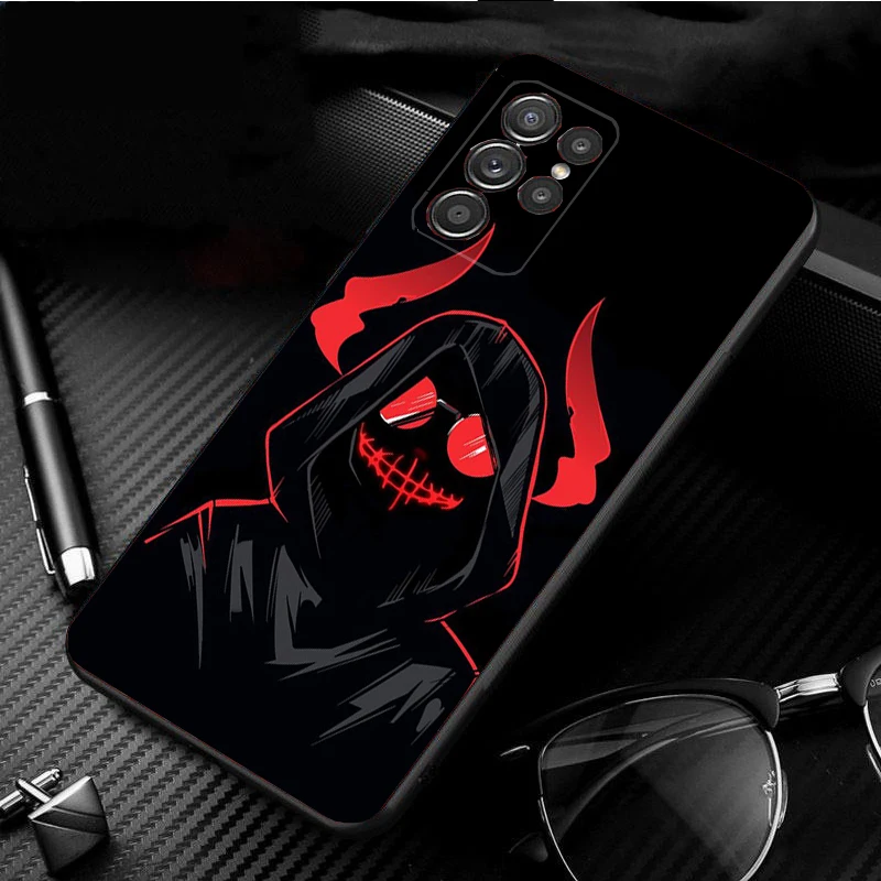 الشيطان باد بوي قناع غي قضية الهاتف لسامسونج S25 S24 S23 S22 S21 S20 الترا S20 S22 S21 S10E S20 FE S24 زائد فوندا