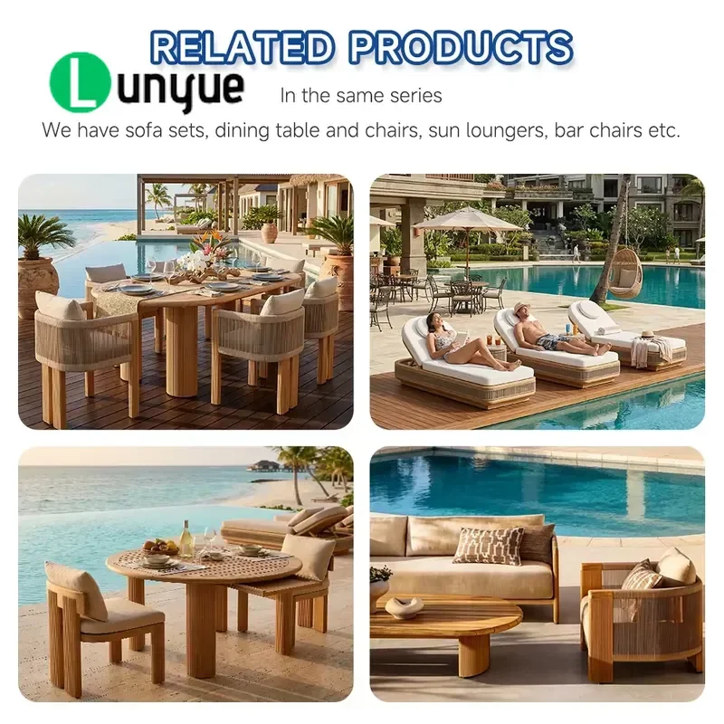 Outdoor Rattan Wicker Patio Dining Table Set Garden Restaurant Furniture Weather Resistant PE Wicker Tea Table for Outdoor