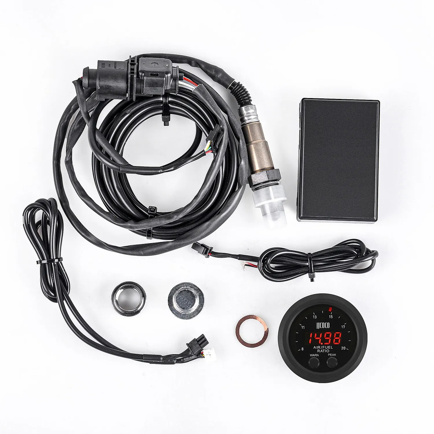 52mm Air Fuel Ratio Gauge LED Digital Display Wideband O2 Oxygen Sensor 06J906262AA