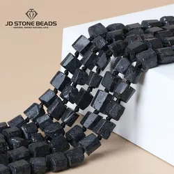 Unregelmäßige natürliche facettierte raue schwarze Turmalin Fluorit rote Jaspis Heils tein lose Perlen für Schmuck herstellung DIY Armbänder