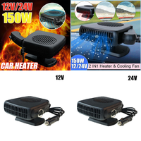 12V/24V 200W Portable Car Heater Fan Windshield Demister Defroster Cooling Heating 2 IN 1 Electric Fan For Cars Trucks Defroster
