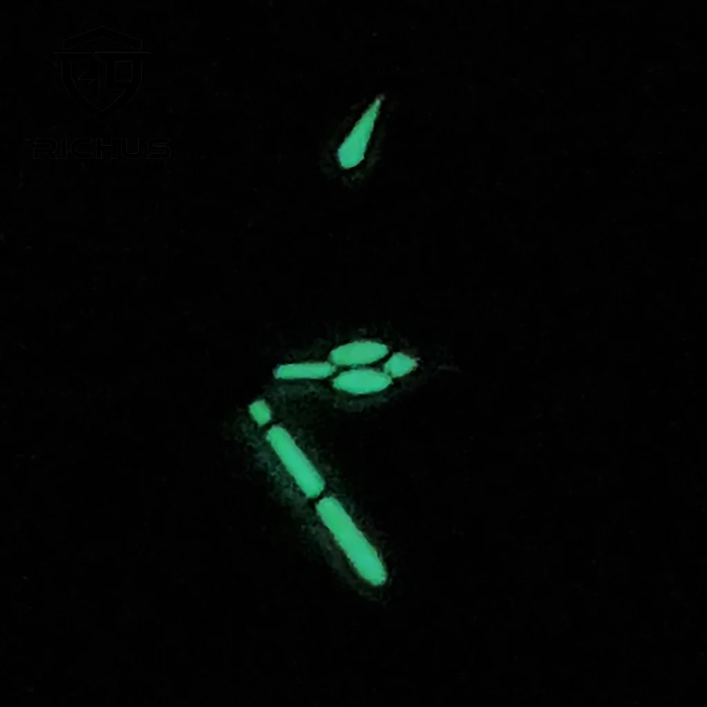 RICHUS NH35 Watch Hands Silver Watch Hands Green Luminous Fit NH34 NH35 NH36 Movement Watch Accessories