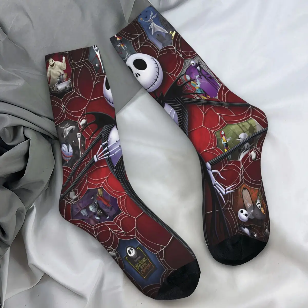

Women Men Socks Nightmare Before Christmas Jack Stockings Winter Leisure Comfortable Socks Design Skateboard Anti Slip Socks