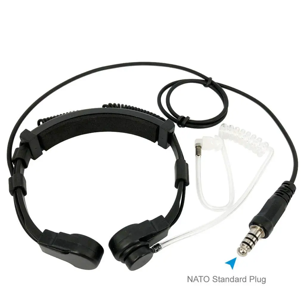 

Telescopic Heavy Duty Tactical Throat Vibration Mic Headset for Z-Tactical Tca-sky Peltor PTT for Walkie-talkie BAOFENG TYT HYT