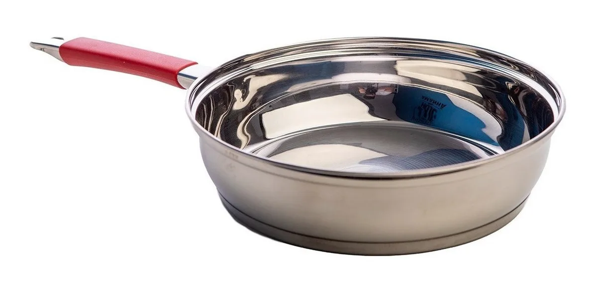 2,5 Liters Stainless Steel Kitchen Food Pot Frying Pan