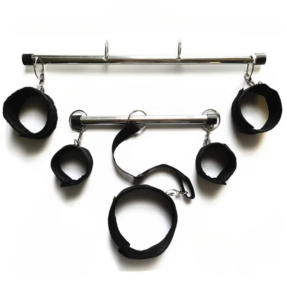 Kit de Bondage BDSM para parejas, esposas de barra esparcidor, puños de tobillo, fetiche, conjunto de restricciones, Juguetes sexuales