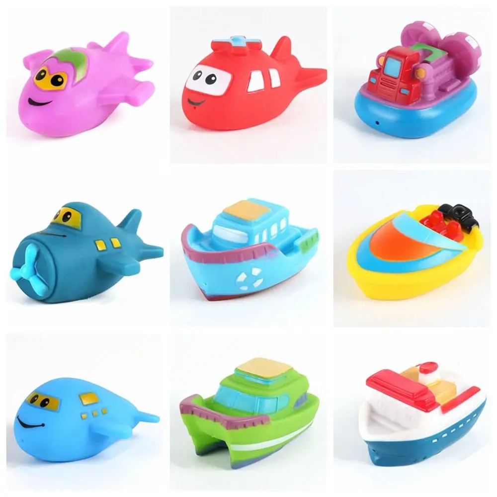ของขวัญตลกเรือเครื่องบินของเล่นอาบน้ําเด็กลอยบีบสเปรย์น้ําว่ายน้ําของเล่นรถการ์ตูนของเล่นสําหรับเด็กวัยหัดเดิน