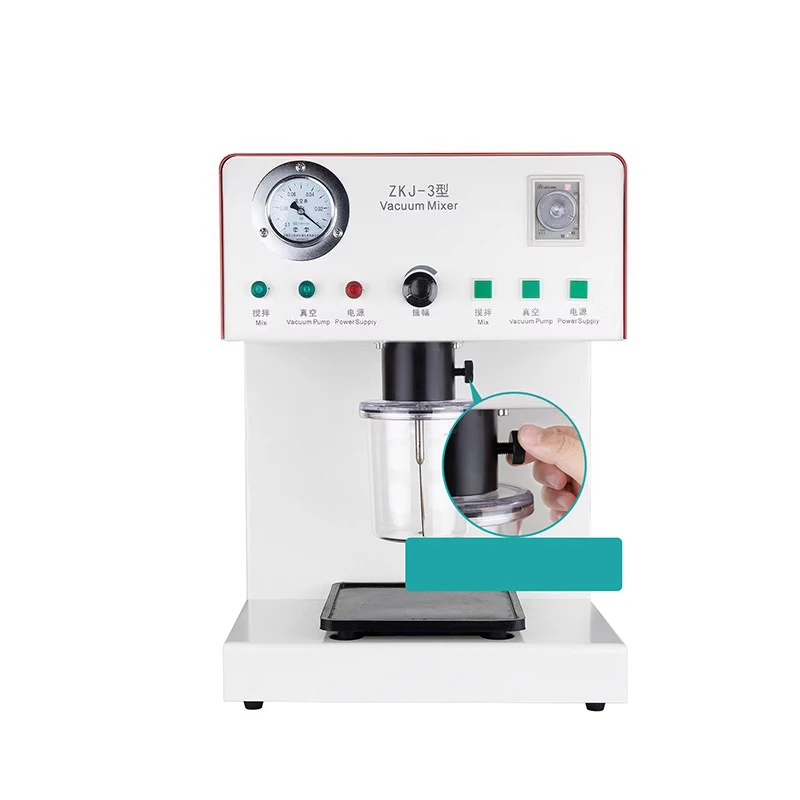 Dental Lab Equipment Dental Negative Pressure Vacuum Mixer Investment Mixing Machine Built-in Pump