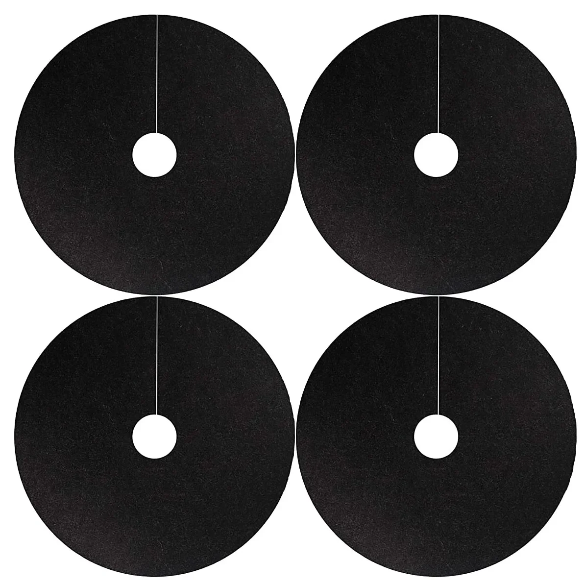 20Pcs Non-Woven Tree Mulch Ring Tree Protection Weed Mats Ecological Control Cloth Round Weed Barrier Plant Cover for Garden