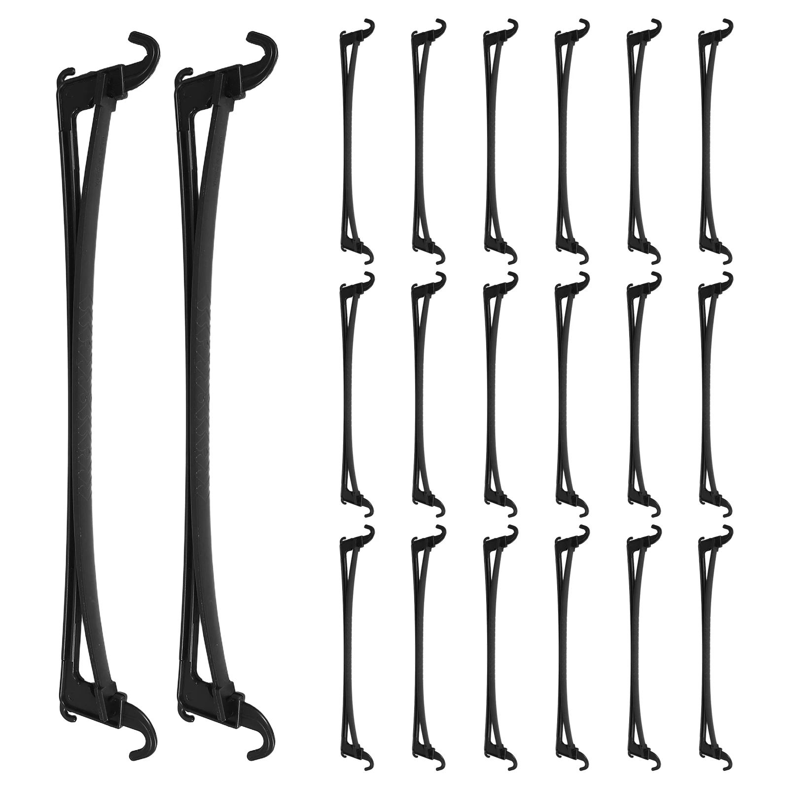 

20pcs Hanger Locking Bar Plastic Closet Extender Adjustable Wardrobe Rods Black Closet Rod Clothes Hanging Rod Plastic