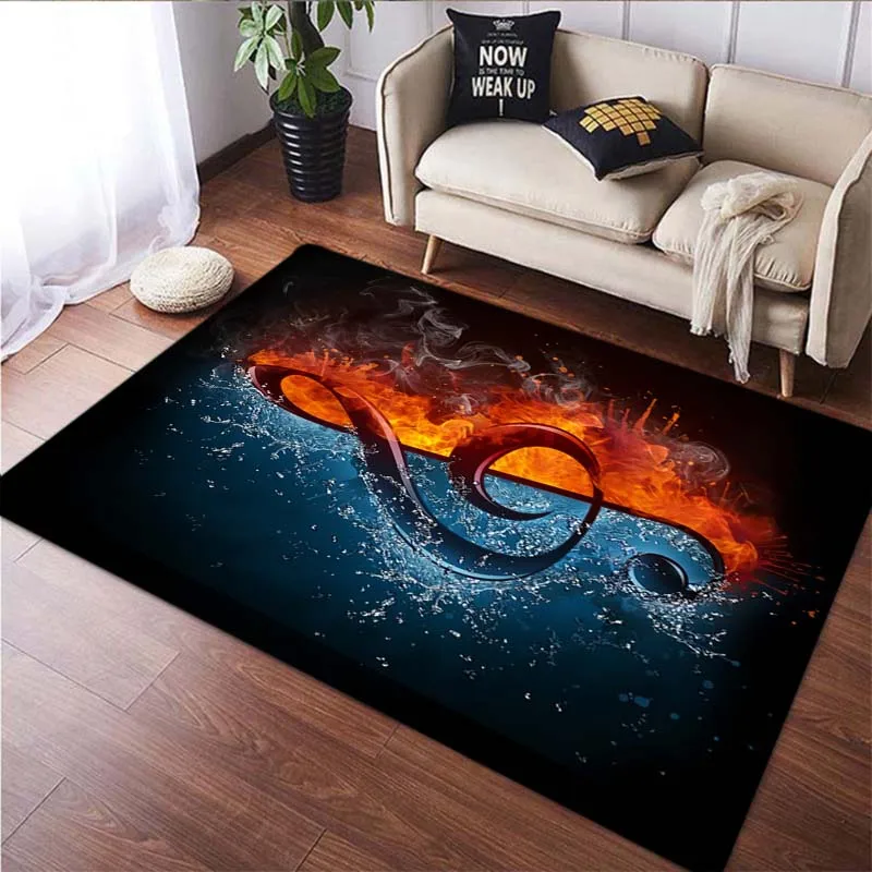 Cool note pattern carpet Music note printed living room carpet  decoration maison  carpets for bed room   rugs for living room