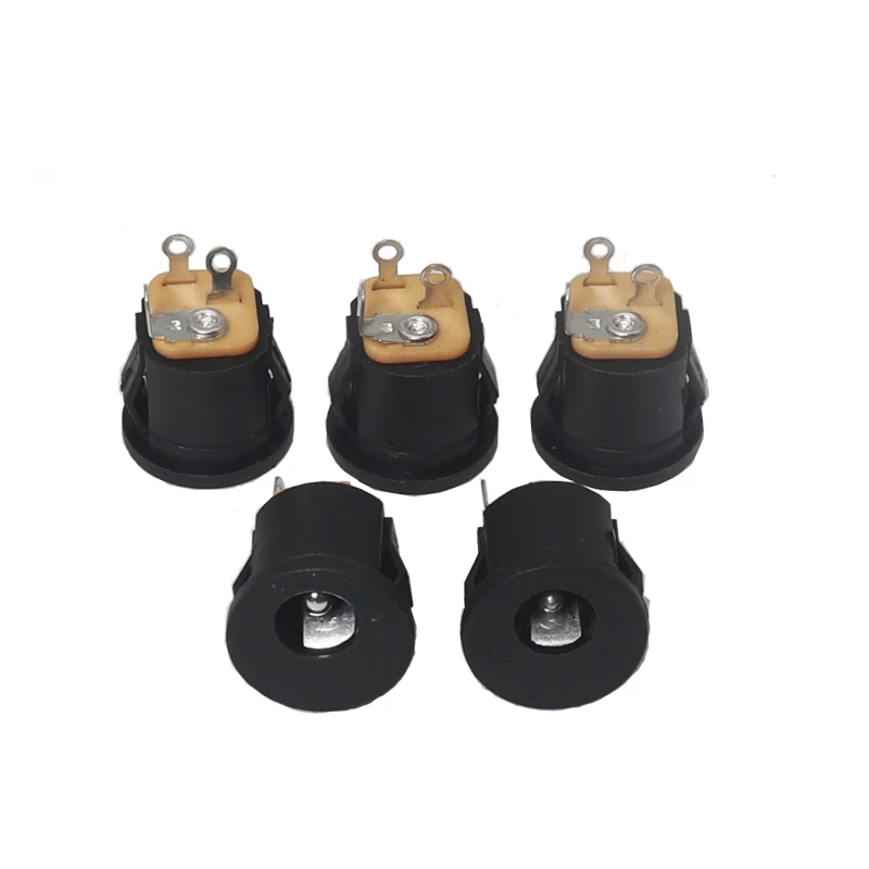 【30-5PCS】DC-022K 5.5x2.1mm DC Power Female Jack Socket Snap-on Mount Connector DC Power Charging Plugs Interface Connectors