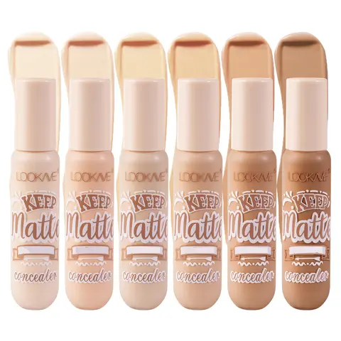 Bilashmart Liquid Concealer Stick Foundation Cream 6 Color Moisturizing Full Coverage Acne Dark Circle Natural Matte Concealer Cream Makeup