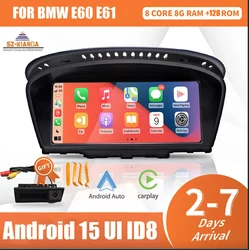 Wireless Apple CarPlay Android 15 Auto Car Multimedia For BMW 5 3 Series E60 E61 E62 E63 E90 E91 E92 E93 CCC CIC Radio GPS 4G