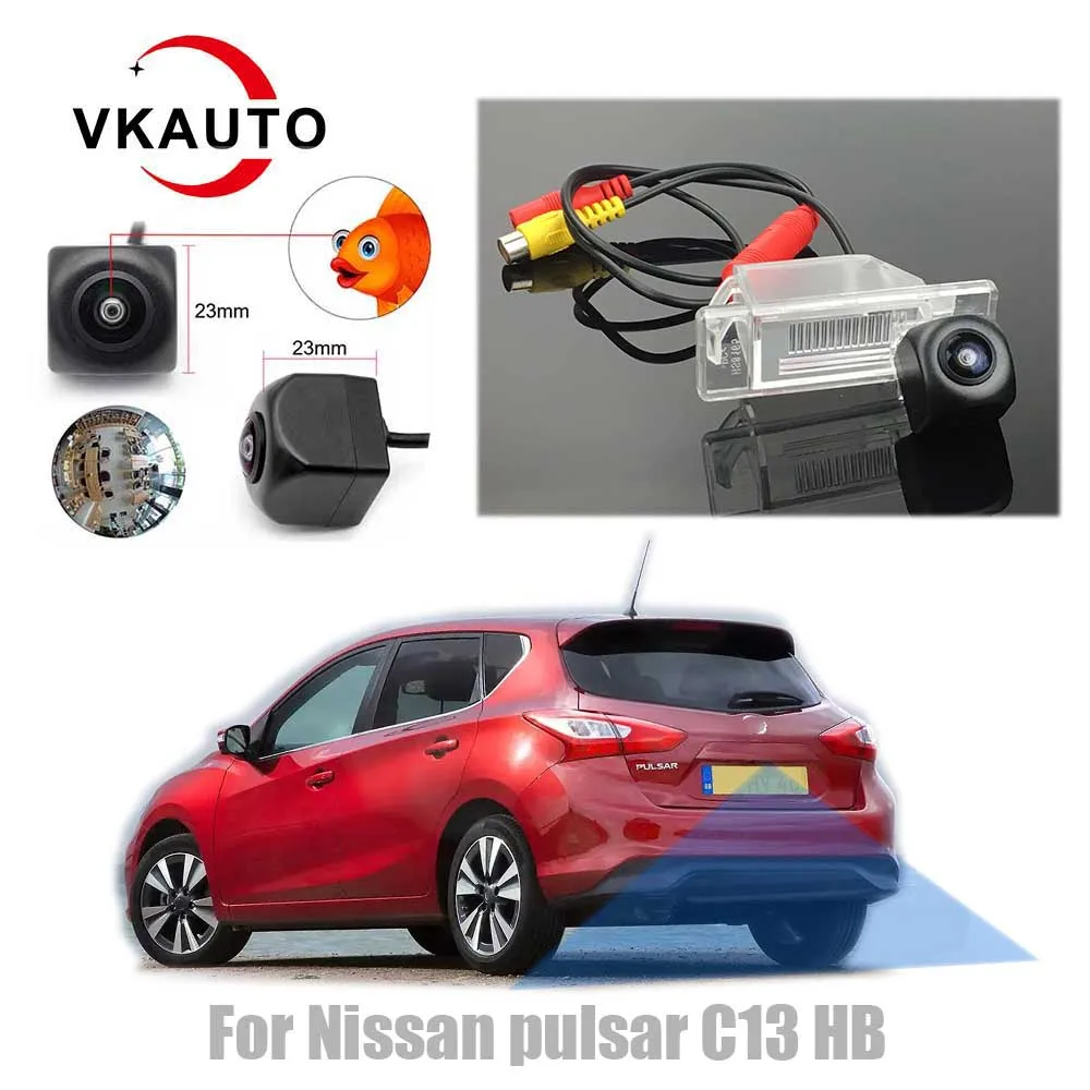 Vkauto Fish Eye Rear View Camera For Nissan pulsar C13 Europe 2014~2019 hatchback HD CCD Backup Reversing Parking Camera