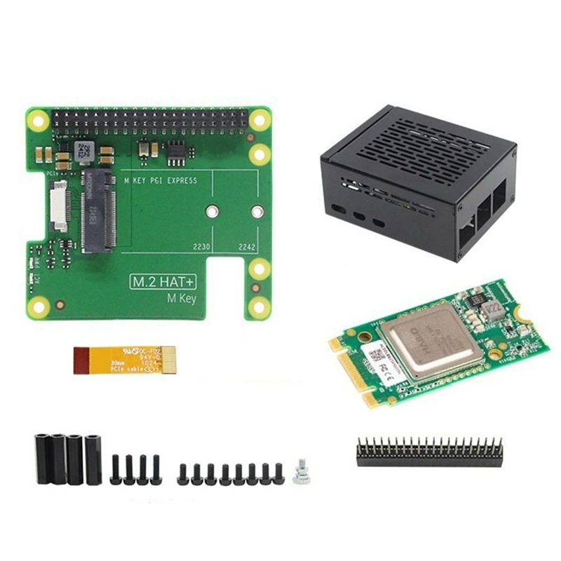 For Raspberry Pi 5 AI Kit M.2 HAT+Hailo Al Acceleration Module+Case 13 TOPS Gen3 For Robotics Home Automation