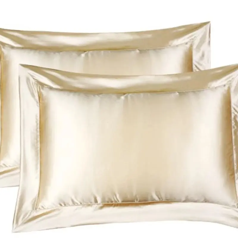 One Pair Luxury Pillowcases 25 Mm 100% Mulberry Silk  Ivory  Champagne Purple Blue Colors  74 X 48 Cm On Sale